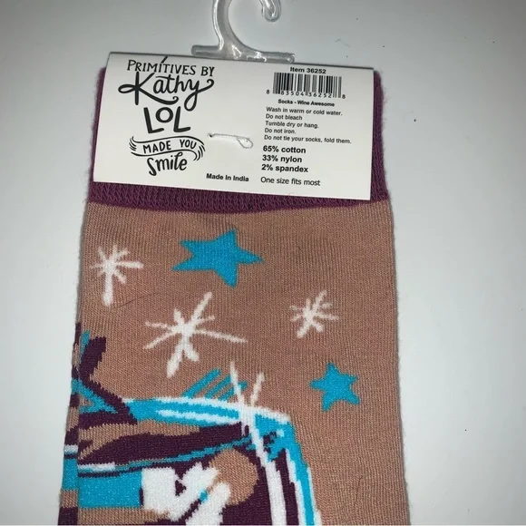 ☀️4/$15 Sale☀️ Primitives By Kathy ~ Lol Socks~ New~ One Size Fits Most - Picture 8 of 8